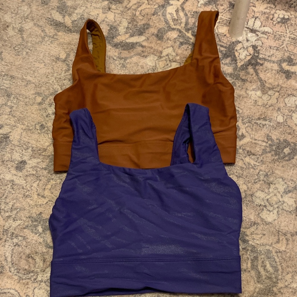 Pack of 2- Purple and Brown Sports Bras